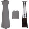 Easy-Going Patio Heater Cover with Zipper and Storage Bag, Waterproof Outdoor Heater Cover Dustproof, UV-Resisant, Wind-Resistant (89″H x 33″D x 19″B, Camel)(Grey)
