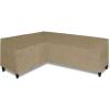 Easy-Going Patio V-Shaped Sectional Sofa Cover, Waterproof Outdoor Sectional Cover,Heavy Duty Garden Furniture Cover with Air Vent 89″ L (on Each Side) x 33.5″ D x 31″ H, Black(Camel)