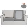 Easy-Going Stretch 4 Pieces Couch Cushion Covers for Sectional Sofa Left/Right L Shape Chaise Lounge Sofa Seat slipcover Anti-Slip Sofa Cover Soft (3 Seater + 1 Chaise, Dark Gray)(Light Gray)
