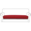 Easy-Going Stretch 4 Pieces Couch Cushion Covers for Sectional Sofa Left/Right L Shape Chaise Lounge Sofa Seat slipcover Anti-Slip Sofa Cover Soft (3 Seater + 1 Chaise, Dark Gray)(Christmas Red)