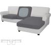 Easy-Going Stretch 4 Pieces Couch Cushion Covers for Sectional Sofa Left/Right L Shape Chaise Lounge Sofa Seat slipcover Anti-Slip Sofa Cover Soft (3 Seater + 1 Chaise, Dark Gray)(Grey)