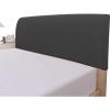 Easy-Going Stretch Bed Headboard Slipcover, Small Square Jacquard Furniture Cover, Dustproof Protector Cover for Bedroom Decor (Queen, Cream)(Dark Gray)