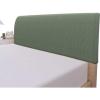 Easy-Going Stretch Bed Headboard Slipcover, Small Square Jacquard Furniture Cover, Dustproof Protector Cover for Bedroom Decor (Queen, Cream)(Greyish Green)