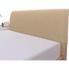 Easy-Going Stretch Bed Headboard Slipcover, Small Square Jacquard Furniture Cover, Dustproof Protector Cover for Bedroom Decor (Queen, Cream)(Sand)