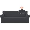 Easy-Going Stretch Jacquard Couch Cover, 1-Piece Soft Sofa Cover, Sofa Slipcover with Anti-Slip Foams, Washable Furniture Protector for Kids, Pets (Sofa, Dark Gray)(Dark Gray)