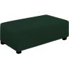 Easy-Going Stretch Ottoman Cover Length 20-30in Folding Storage Stool Furniture Protector Soft Rectangle slipcover with Elastic Bottom(Ottoman Small,Dark Grey)(Dark Green)