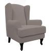 Easy-Going Stretch Wingback Chair Sofa Slipcover 2-Piece Sofa Cover Furniture Protector Couch Soft with Elastic Bottom, Spandex Jacquard Fabric Small Checks, Dark Gray(Taupe)