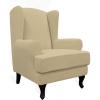 Easy-Going Stretch Wingback Chair Sofa Slipcover 2-Piece Sofa Cover Furniture Protector Couch Soft with Elastic Bottom, Spandex Jacquard Fabric Small Checks, Dark Gray(Beige)