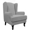 Easy-Going Stretch Wingback Chair Sofa Slipcover 2-Piece Sofa Cover Furniture Protector Couch Soft with Elastic Bottom, Spandex Jacquard Fabric Small Checks, Dark Gray(Light Gray)