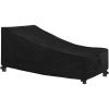 Easy-Going Waterproof Patio Lounge Chair Cover UV Resistant Outdoor Chaise Lounge Covers with Tape Sealed Seam(1 Pack-78Wx35.5Dx33H inch, Black)(Black)