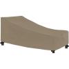 Easy-Going Waterproof Patio Lounge Chair Cover UV Resistant Outdoor Chaise Lounge Covers with Tape Sealed Seam(1 Pack-78Wx35.5Dx33H inch, Black)(Camel)