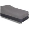 Easy-Going Waterproof Patio Lounge Chair Cover UV Resistant Outdoor Chaise Lounge Covers with Tape Sealed Seam(1 Pack-78Wx35.5Dx33H inch, Black)(Gray/Dark Gray)