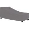Easy-Going Waterproof Patio Lounge Chair Cover UV Resistant Outdoor Chaise Lounge Covers with Tape Sealed Seam(1 Pack-78Wx35.5Dx33H inch, Black)(Grey)