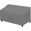 Easy-Going Waterproof Patio Sofa Cover UV Resistant 3 Seater Outdoor Sofa Cover Weatherproof Lawn Patio Furniture Cover with Tape Sealed Seam (79Wx37Dx35H inch, Black)(Grey)