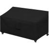 Easy-Going Waterproof Patio Sofa Cover UV Resistant 3 Seater Outdoor Sofa Cover Weatherproof Lawn Patio Furniture Cover with Tape Sealed Seam (79Wx37Dx35H inch, Black)(Black)