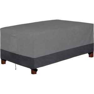 Easy-Going 600D Heavy Duty Round Patio Furniture Set Cover, Waterproof Outdoor Table and Chair Set Cover, (62″DIAx 28″H, Black)(Gray/Dark Gray)