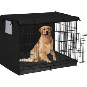 Easy-Going Dog Crate Cover 42 Inch Dog Kennel Cover for Dog, Cage Covers for Dog Crates Fit (42″ L x28 Wx30 H) Black