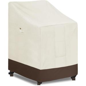 Easy-Going Outdoor Chair Cover Waterproof, Heavy Duty Patio Chair Cover, Windproof Outdoor Furniture Cover with Air Vent (2 Pack-33.5Wx31.5Dx36H inch, Gray/Dark Gray)(Beige/Dark Brown)