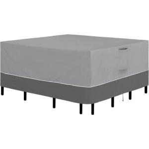 Easy-Going Patio Furniture Cover 110″x84″ Rectangle Outdoor Table and Chair Set Covers Waterproof UV Resistant Outdoor Sectional Sofa Set Covers, Gray/Dark Gray(Gray/Dark Gray)