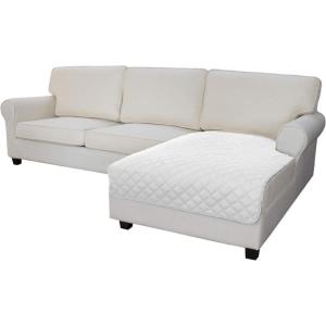 Easy-Going Sectional Couch Covers for Dogs L Shape Sofa Cover Reversible Sofa Slipcover Chaise Lounge Cover Furniture Protector Cover for Pets Dog Cat (Large, Dark Gray/Dark Gray)(White/White)