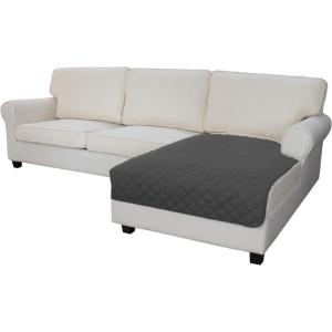 Easy-Going Sectional Couch Covers for Dogs L Shape Sofa Cover Reversible Sofa Slipcover Chaise Lounge Cover Furniture Protector Cover for Pets Dog Cat (Large, Dark Gray/Dark Gray)(Dark Gray/Dark Gray)