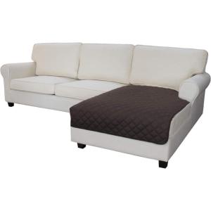 Easy-Going Sectional Couch Covers for Dogs L Shape Sofa Cover Reversible Sofa Slipcover Chaise Lounge Cover Furniture Protector Cover for Pets Dog Cat (Large, Dark Gray/Dark Gray)(Chocolate/Chocolate)