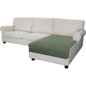 Easy-Going Sectional Couch Covers for Dogs L Shape Sofa Cover Reversible Sofa Slipcover Chaise Lounge Cover Furniture Protector Cover for Pets Dog Cat (Large, Dark Gray/Dark Gray)(Greyish Green/Greyish Green)