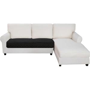 Easy-Going Sectional Couch Covers for Dogs L Shape Sofa Cover Reversible Sofa Slipcover Chaise Lounge Cover Furniture Protector Cover for Pets Dog Cat (Large, Dark Gray/Dark Gray)(Black/Beige)