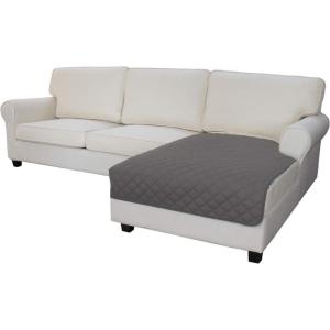 Easy-Going Sectional Couch Covers for Dogs L Shape Sofa Cover Reversible Sofa Slipcover Chaise Lounge Cover Furniture Protector Cover for Pets Dog Cat (Large, Dark Gray/Dark Gray)(Gray/Gray)
