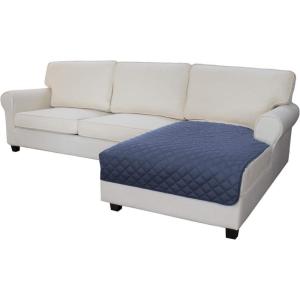 Easy-Going Sectional Couch Covers for Dogs L Shape Sofa Cover Reversible Sofa Slipcover Chaise Lounge Cover Furniture Protector Cover for Pets Dog Cat (Large, Dark Gray/Dark Gray)(Dark Blue/Dark Blue)