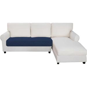 Easy-Going Sectional Couch Covers for Dogs L Shape Sofa Cover Reversible Sofa Slipcover Chaise Lounge Cover Furniture Protector Cover for Pets Dog Cat (Large, Dark Gray/Dark Gray)(Navy/Ivory)