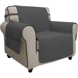 Easy-Going Sofa Slipcover Waterproof Couch Cover for 3 Cushion Couch Sofa Cover Furniture Protector Cover Pets Covers Washable Non-Slip Fabric Pets Kids Children Dog Cat (Sofa, Chocolate)(Dark Gray)