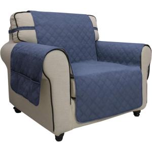 Easy-Going Sofa Slipcover Waterproof Couch Cover for 3 Cushion Couch Sofa Cover Furniture Protector Cover Pets Covers Washable Non-Slip Fabric Pets Kids Children Dog Cat (Sofa, Chocolate)(Navy)
