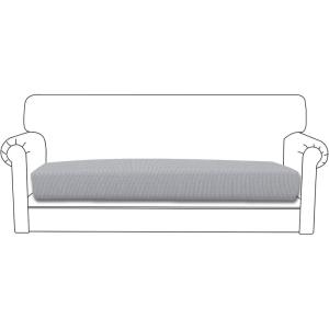 Easy-Going Stretch 4 Pieces Couch Cushion Covers for Sectional Sofa Left/Right L Shape Chaise Lounge Sofa Seat slipcover Anti-Slip Sofa Cover Soft (3 Seater + 1 Chaise, Dark Gray)(Silver Gray)
