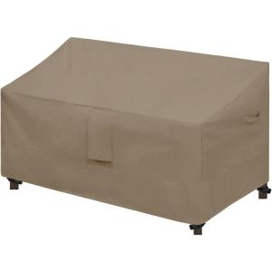 Easy-Going Waterproof Patio Sofa Cover UV Resistant 3 Seater Outdoor Sofa Cover Weatherproof Lawn Patio Furniture Cover with Tape Sealed Seam (79Wx37Dx35H inch, Black)(Camel)