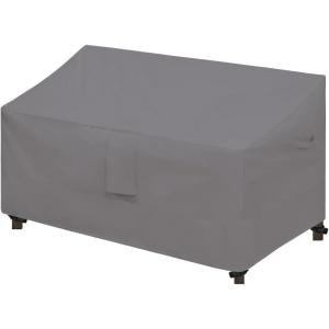 Easy-Going Waterproof Patio Sofa Cover UV Resistant 3 Seater Outdoor Sofa Cover Weatherproof Lawn Patio Furniture Cover with Tape Sealed Seam (79Wx37Dx35H inch, Black)(Grey)