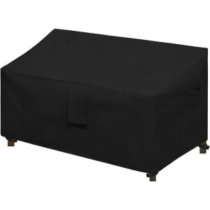 Easy-Going Waterproof Patio Sofa Cover UV Resistant 3 Seater Outdoor Sofa Cover Weatherproof Lawn Patio Furniture Cover with Tape Sealed Seam (79Wx37Dx35H inch, Black)(Black)