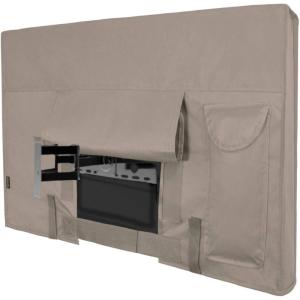 Outdoor TV Cover for 40 to 42 inches LCD, LED, Waterproof, Weatherproof and Dust-Proof TV Screen Protectors with Cleaning Cloth (42 inch,Black)(Camel)