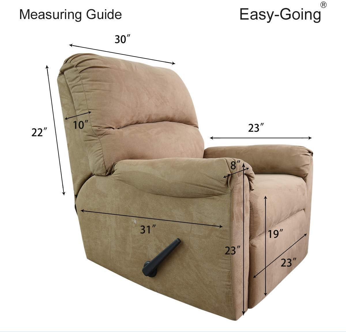 image:imageEasyGoing PU Leather Recliner slipcovers Waterproof Stretch Sofa Covers 4 Pieces Stretch Furniture Protector AntiSlip Elastic Strap Shield Pets Kids Children Cats Dogs Recliner Navy