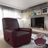 Easy-Going PU Leather Recliner slipcovers, Waterproof Stretch Sofa Covers, 4 Pieces Stretch Furniture Protector, Anti-Slip Elastic Strap Shield Pets Kids Children Cats Dogs (Recliner, Wine)