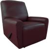Easy-Going PU Leather Recliner slipcovers, Waterproof Stretch Sofa Covers, 4 Pieces Stretch Furniture Protector, Anti-Slip Elastic Strap Shield Pets Kids Children Cats Dogs (Recliner, Wine)