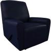 Easy-Going PU Leather Recliner slipcovers, Waterproof Stretch Sofa Covers, 4 Pieces Stretch Furniture Protector, Anti-Slip Elastic Strap Shield Pets Kids Children Cats Dogs (Recliner, Navy)