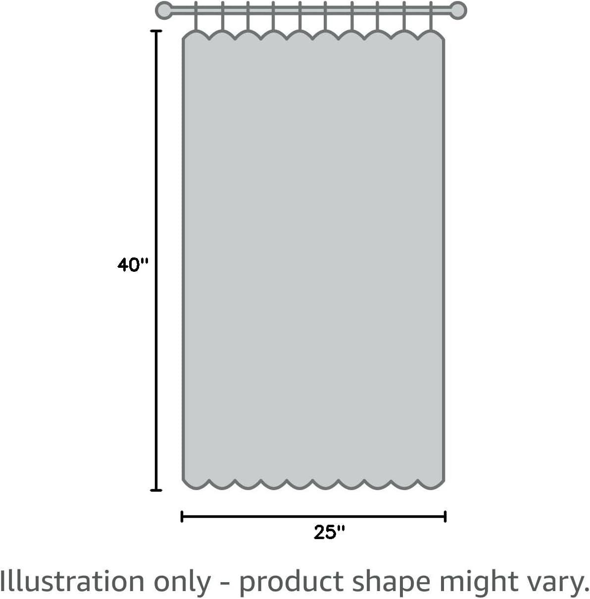 image:imageEasyGoing Blackout Door Curtains Rod Pocket Privacy Light Filtering Sidelight Curtains for French Door 1 Panel 25x40 inch GrayGreyish White