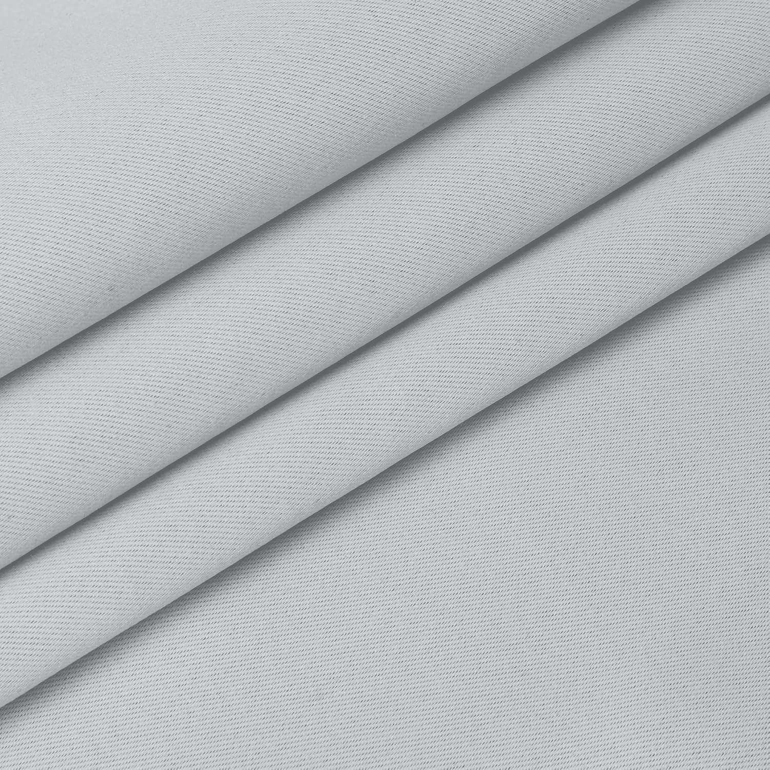 image:imageEasyGoing Blackout Door Curtains Rod Pocket Privacy Light Filtering Sidelight Curtains for French Door 1 Panel 25x40 inch GrayGreyish White