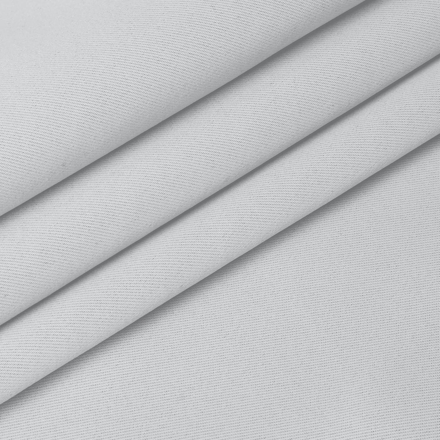 image:imageEasyGoing Blackout Door Curtains Rod Pocket Privacy Light Filtering Sidelight Curtains for French Door 1 Panel 25x40 inch GrayGreyish White