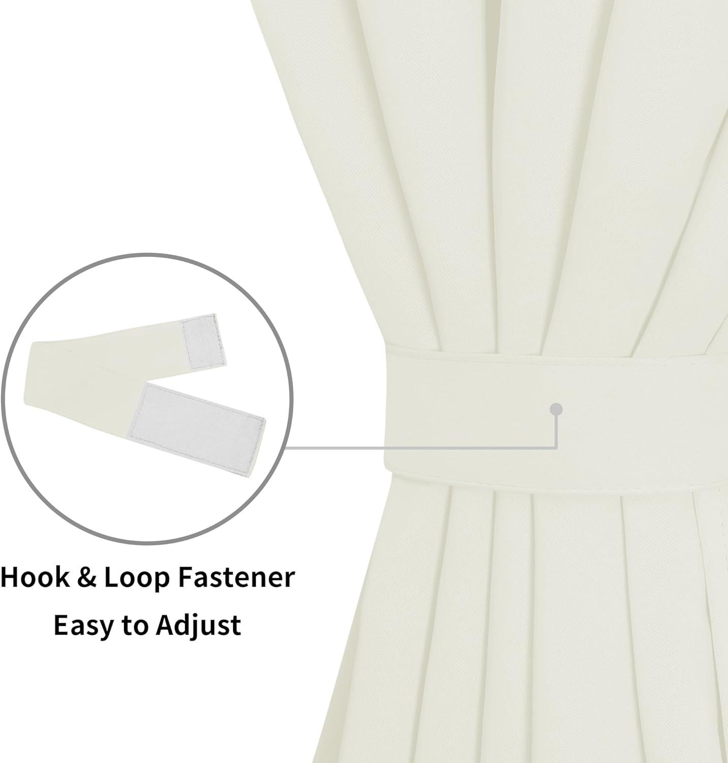 image:imageEasyGoing Blackout Door Curtains Rod Pocket Privacy Light Filtering Sidelight Curtains for French Door 1 Panel 25x40 inch GrayIvory