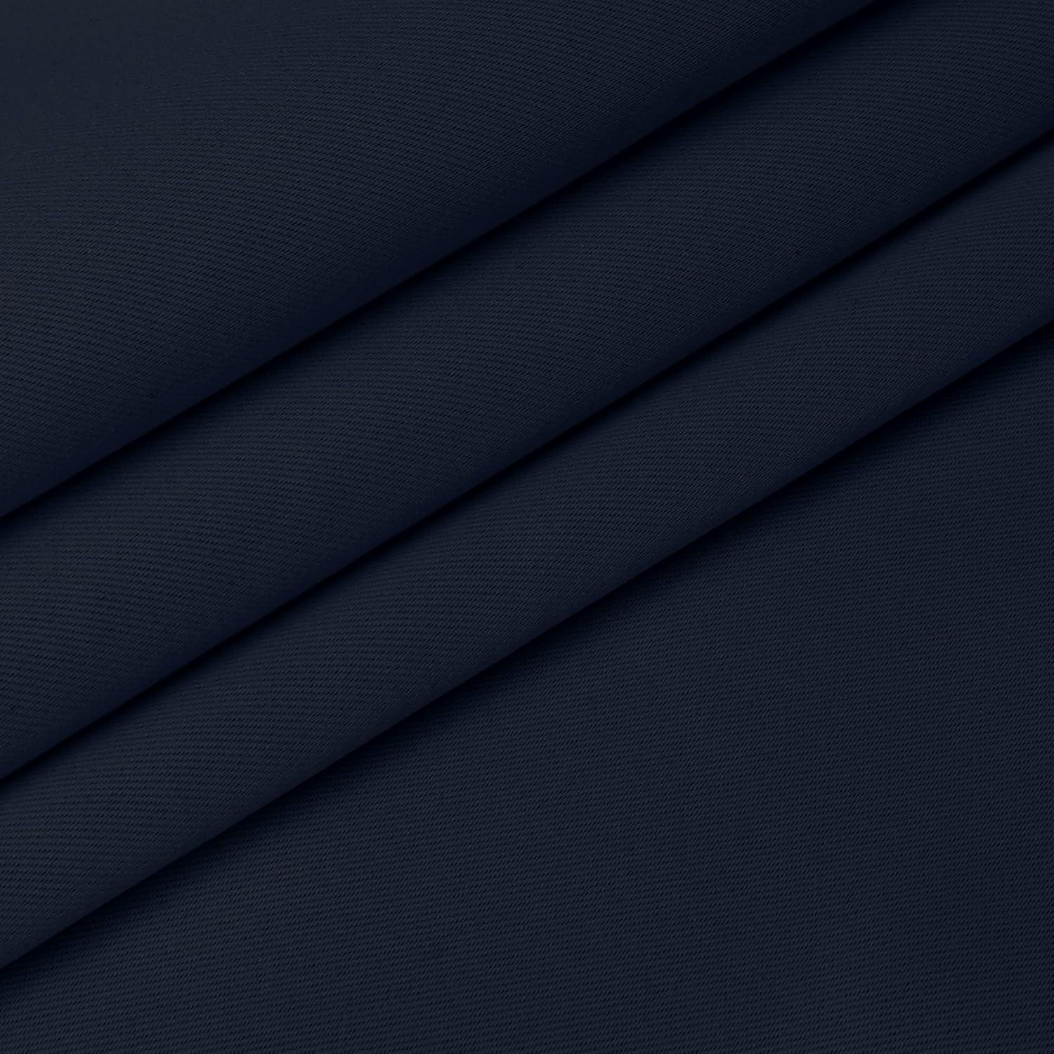 image:imageEasyGoing Blackout Door Curtains Rod Pocket Privacy Light Filtering Sidelight Curtains for French Door 1 Panel 25x40 inch GrayNavy