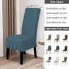 Easy-Going Dining Chair Covers Stretch Parsons Chair Slipcover with Skirt Chair Covers for Dining Room Restaurant Banquet (2 PCS, Light Gray)(Bluestone)