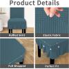 Easy-Going Dining Chair Covers Stretch Parsons Chair Slipcover with Skirt Chair Covers for Dining Room Restaurant Banquet (2 PCS, Light Gray)(Bluestone)