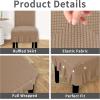 Easy-Going Dining Chair Covers Stretch Parsons Chair Slipcover with Skirt Chair Covers for Dining Room Restaurant Banquet (2 PCS, Light Gray)(Camel)